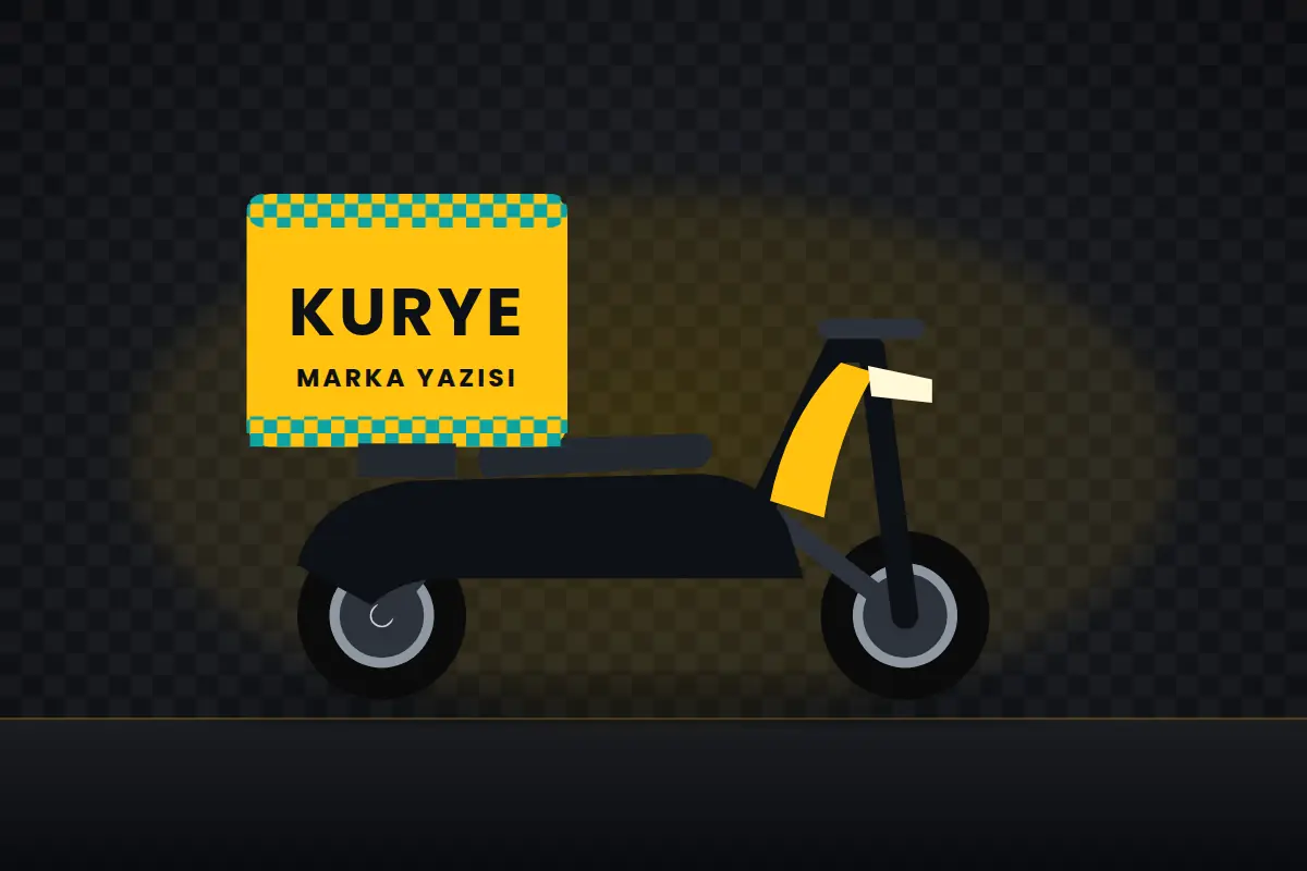KURYE yazılı fosforlu motosiklet çantası